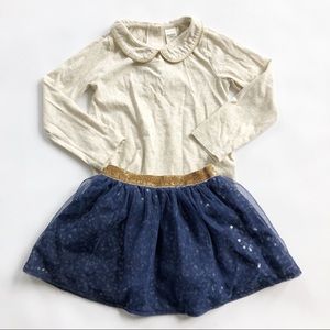 OshKosh Navy sequin Skirt Outfit